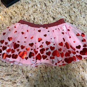 NWT Baby Girl Valentines Heart Tulle Tutu Ballerina Skirt 12 Months